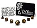 Produktbild Gold Metallic Dragon - Solid Die Cast Zinc Poly Dice Set, Electroplated in a Brushed Gold Finish With Metallic Dragon Presentation Tin