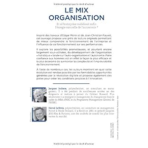 Le mix organisation: Et si l'entreprise mobilisait enfin l'énergie naturelle de l'autonomie ?