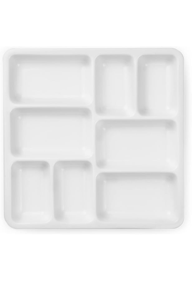 Hot 12 Wells Porcelain Paint Palette Dustproof White Watercolor