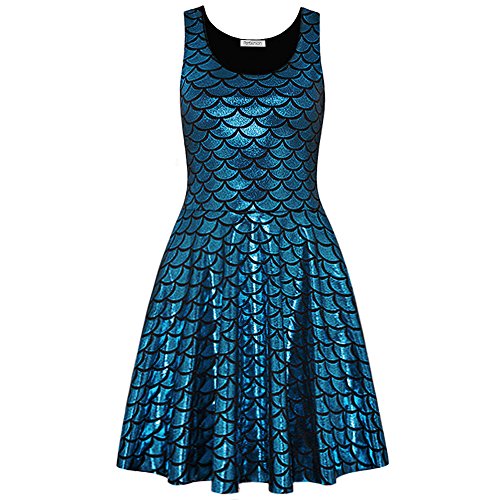 knee length dresses for ladies Sequin Print Sleeveless Mermaid Dress by Panoply 14180 28 / Ivory