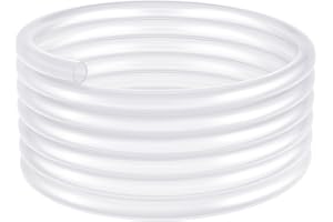 ANOMM Przezroczysta rurka z PCW, 8 mm (0,31 cala) ID x 11 mm (0,43 cala) średnica zewnętrzna - 5 m (16 stóp) wąż przezroczysty PVC, elastyczne rurki winylowe, rura z tworzywa sztucznego klasy