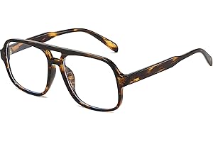 YAMEIZE Square Blue Light Blocking Glasses for Women Men Retro 70s Oversized Bluelight Filter Blocking Glasses Computer Screen Anti Glare Eyewear
