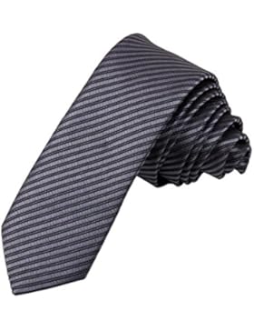 Dan Smith Krawatte DAE1022, schmal, gestreift, in Geschenkbox, Grau