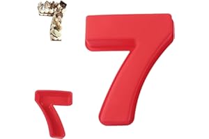 QEEYON 10 inch Large Silicone Number Cake Moulds, Number 7 Cake Tin Mould, Cake Pan Silicone Cake Tins for DIY Baking Birthday Wedding Anniversary, BPA Free, Non-Stick (Number 7)
