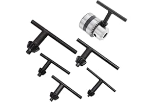 LbsAMP 5 Pieces Drill Chuck Key Universal 4mm/6mm/10mm/13mm/16mm Pillar Drill Chuck Key Fit Handheld Drilling Tool for Tightening and Loosening Chuck for Most Drills and Power Tools