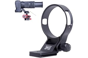 iShoot Stativhalterung, Ringlinsenhalsband, kompatibel mit Canon RF 100–400 mm f/5.6–8 is USM, Objektivhalterung, Unterseite ist Arca-Swiss Fit Schnellwechselplatte Schwalbenschwanznut
