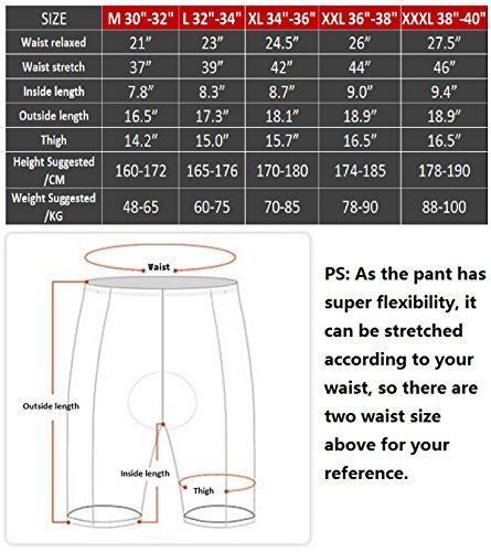 ALLY Fahrradhose radhose radlerhose Kurz mit Quick-Dry-Funktion / 3D COOLMAX Sitzpolster / Reflektoren - 3