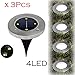 Produktbild gaddrt Lampe 4 LED Solar Power Buried Licht unter Boden Lampe Outdoor Pathway Garden Terrassendielen 3Stücke