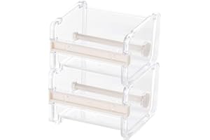 JIEDDEY Dispenser per Nastro Adesivo,2 PCS Taglierina per Nastro Washi Trasparente Dispenser di Nastro per Mascheratura Acrilici Rotolo Organizer Supporti per Mascheratura per Ufficio Scuola Casa