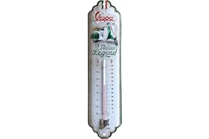 Nostalgic-Art Retro Thermometer, 7 x 28 cm, Vespa – Italian Legend – Geschenk-Idee für Roller-Fans, Original Lizenzprodukt (OLP), aus Metall, Vintage Design