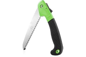 WISDOMLIFE Sega da Potatura Pieghevole 180 mm, Giardino/Campeggio Seghetto, Sega Mano Professionale (Verde/Nero)