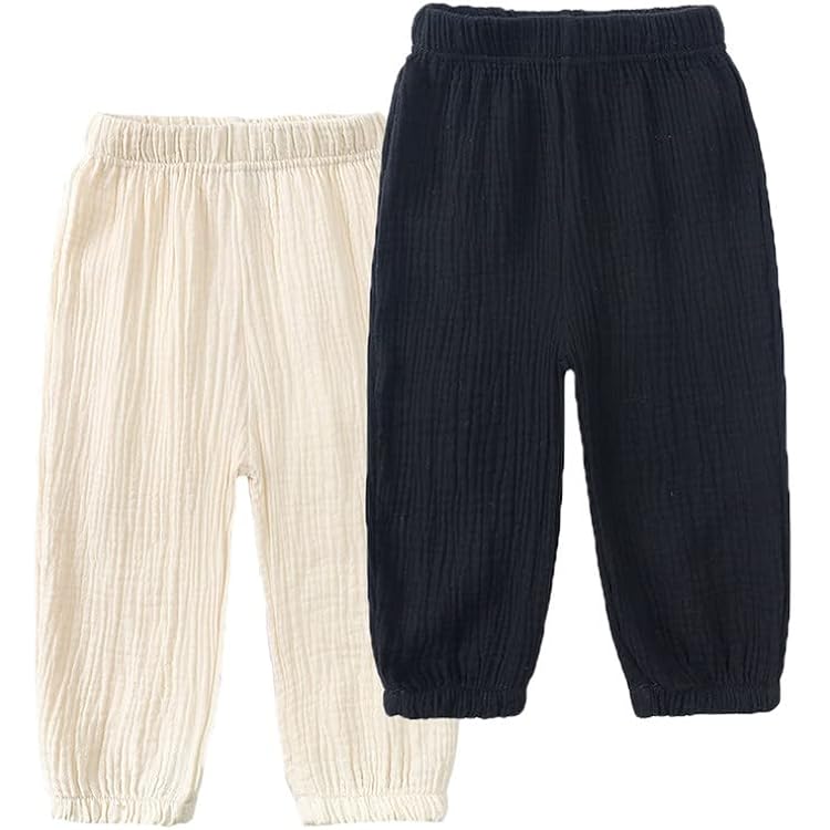 WISREMT Kinder Haremshose – Baumwolle-Leinen, Elastische Taille, Für 1–7 Jahre, Unisex