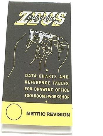 5 X Zeus Precision Data Charts and Reference Tables for Drawing Office, Toolroom & Workshop