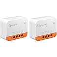 No Neutral Wire Required, SONOFF ZBMINIL2 Zigbee Smart Light Switch (2 Way), Works with Alexa, SmartThings Hub, Google Home&SONOFF ZBBridge-P, ZigBee Hub Required (2 Pack)