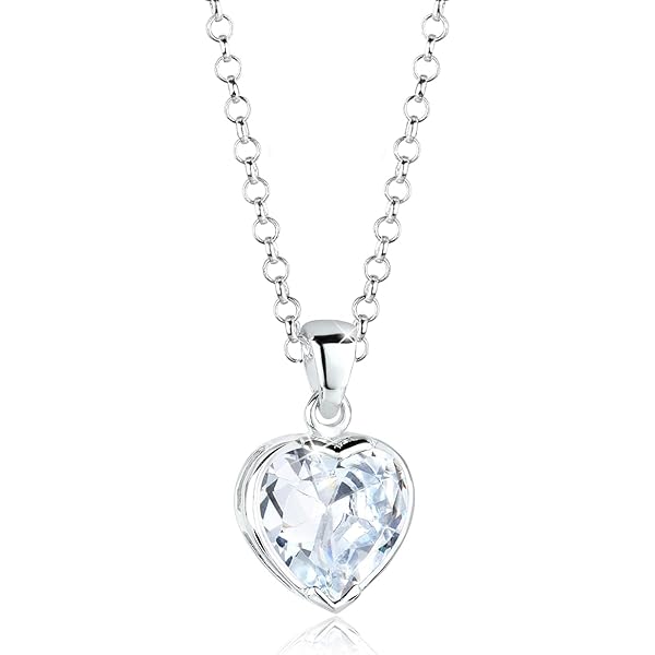 925 Collana Con Ciondolo A Forma Di Cuore In Argento Sterling Con Zirconi Cubici Oro Roso 17 Pollice 43 2 Cm - Foto 4