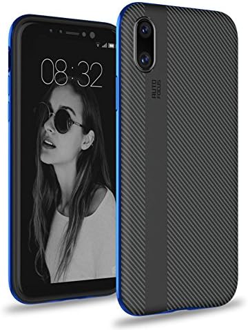 GXQS iPhone X Case, Metal Plating Frame, Scratch Resistant Shockproof Anti-skid Soft TPU Protective Case Cover for Apple iPhone X (blue)