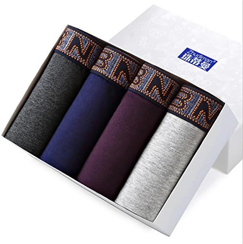 Men's underwear Comfortable Breathable Middle waist Briefs boxers underpants Pack of mixed colors 4, Men's Trunks XXL XXXL XXXXL , 4 colors , XXXL