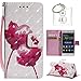 Produktbild für Huawei P8 Lite Hülle, Retro 3D Muster PU Leder Hülle Wallet Case Folio Schutzhülle in mit Standfunktion Karteneinschub und Etui Flip Case Schutzhüllen +Schlüsselanhänger (P) (5)