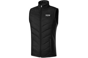 TCA Herren Excel Runner Leichte und gepolsterte Weste mit Reißverschlusstaschen
