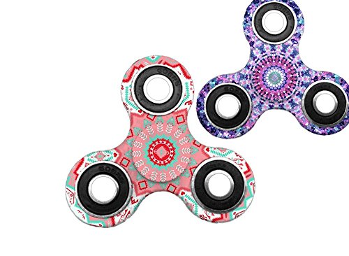 KOTiger Rosa Mandala Hand Fidget Spinner Spielzeug für Kinder Adult Stress reduzieren Aufmerksamkeit Töten Zeit - 2