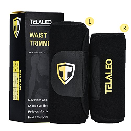 TELALEO Fitnessgürtel Bauch für Männer und Frauen, Schlankheits Gürtel, Verstellbarer Taillen Trimmer Gürtel Schwarz/ Gelb - 7