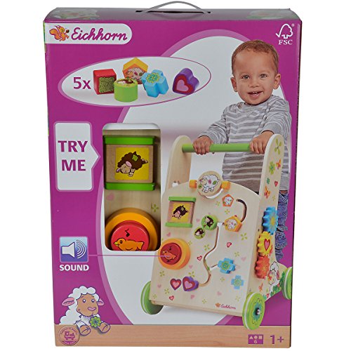 Baby Spiel- und Lauflernwagen Schaf, hochwertiges Holz, 35×51 cm – Spielwagen Lauf Wagen Lernwagen Lauflernhilfe Motorik Spielzeug - 3