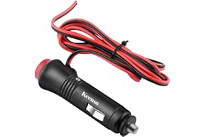 KEENSO Conector de Mechero con Cable de 1,5 m, 10A Adaptador de Encendedor Macho (2Pcs)