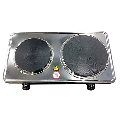 Elite EHP-0284X Doppelkochplatte mit 15,5cm und 18,5cm Kochfeld 2500W - 2