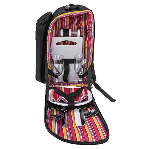 Picknick Rucksack „Diabolo“ inklusive Vollausstattung Kühltasche für 2 Personen - 4