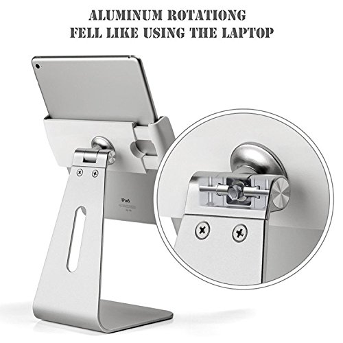 First2savvv PBZJ-STT-16UFS01 iPad Pro Aluminium Ständer Halter Halterung Tischständer Stand für 9 -13 Zoll-Tablet- iPad Air 2, Samsung Galaxy Tab Pro S Surface Pro 4 etc mit zwei Halter für Tablet vom 9. bis 13. Zoll. mit schwarz USB-Ventilator - 4