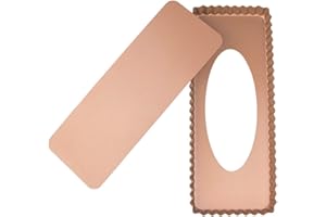 webake Stampo Crostata Quadrato con Fondo Removibile Antiaderente Torte da Forno Rettangolari Scanalate Teglia per Crostata 36,5 x15x 3cm - Oro