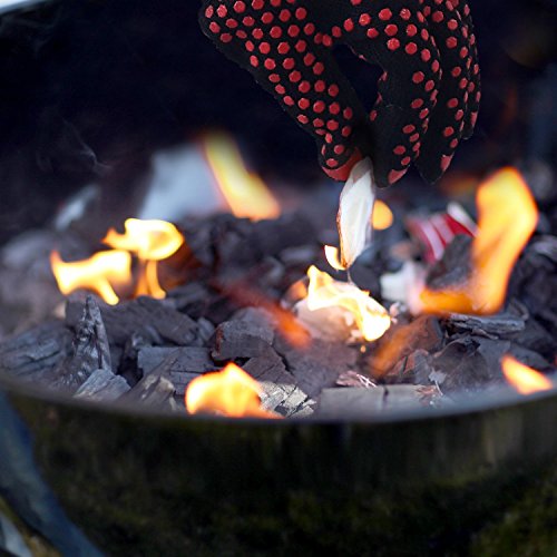 Pateker®- 2 Professionelle grillhandschuhe ofenhandschuhe Kochhandschuh -XL - 4