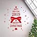 Produktbild Weihnachten wandaufkleber kreative 2019 Weihnachtsbaum Schlafzimmer Wohnzimmer fensterglas dekorative wandaufkleber rot