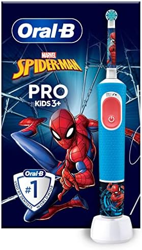 Oral-B Spazzolino Elettrico Ricaricabile Pro Kids Marvel Spiderman, 1 Testina, per Bambini da 3 Anni in Su, 1 Spazzolino