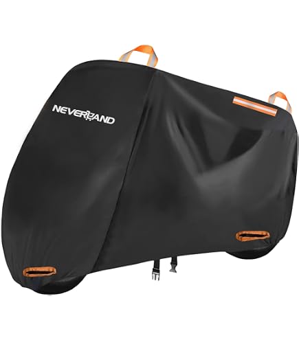 Telo protettivo universale per moto, impermeabile, pieghevole, in tessuto Oxford, colore nero, per moto, quad e scooter, 270 x 105 x 155 cm