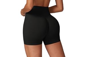 Qmttoae Seamless 4.5" Scrunch Butt Lifting Gym Shorts for Women Booty Workout Shorts Tummy Control Cycling Yoga