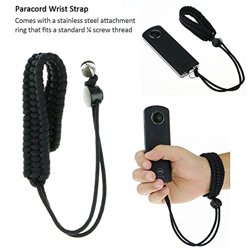 EEEKit Alles in 1 Zubehör Kit für Ricoh Theta S / SC, Tragetasche, Selfie Stick, Mini Stativ, robuste Paracord Handgelenkschlaufe, Silikonhülle, Micro HDMI auf HDMI Kabel - 6