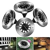 solar gartenleuchte kugel 🎃Einfache Installation✨Die Solarleuchten kein zusätzlicher Draht erforderlich, jedes Bodenlicht kommt mit 4 Stacheln , Drücken Sie einfach die Kunststoffpfähle in den Boden. leichte Bedienung.