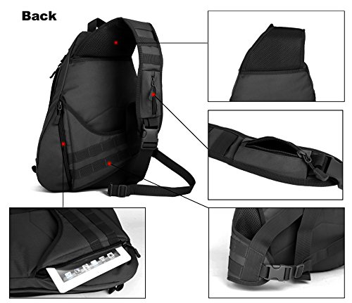 DCCN Rucksack mit einem Gurt Crossbag Sling bag Molle Sling Rucksack für Radfahren Wandern Camping - 4