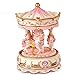 Produktbild fubarbar Musik Box Creative Geschenk Princess hakenkarussell Musik Box Design aus Kunstharz für Partner Geburtstag Valentinstag Geschenk (Pink)