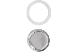 HEIBTENY Dichtungsringe für Espressokocher,Ersatz Dichtung Dichtung,Dichtungsring Kaffeebecher,Siebeinsatz und Dichtungsringe für Kaffeekannen(3 Becher Ø 61mm)