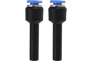 eMagTech 2 st pneumatisk tryck-FIT-reducerare, rak kontakt, rakt tryck till anslutning, reducerare, montering för 4 mm O.D. Rör till 6 mm borrslang