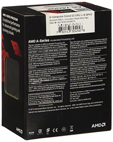 AMD A series A6-7400K - Procesador AMD A6  3 9 GHz Max Turbo  1MB Cache