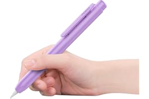 MoKo Funda para Apple Pencil 1ª Generación, Funda Protectora de Apple Pencil 1ª Generación Agarre Ergonómico con Clip Incorporado, Cubierta Ligera de Punta Retráctil Anti-arañazos, Morado