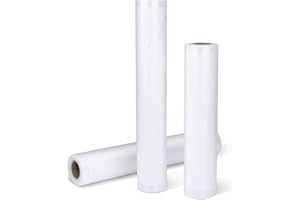 RAYCIAL Vakuumiergerät (C-Vakuumierrollen) Vakuumierbeutel 3 Rollen Vakuumierfolie, Vakuumbeutel Lebensmittel 20x300 + 28x200 + 28x300cm, für alle Vakuumierer & Sous Vide