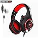 Produktbild Gaming Headset für PS4 PC Xbox One Kopfhörer mit Mikrofon, Beexcellent LED Licht Crystal Clarity Sound Professional Kopfhörer mit Mikrofon für Laptop Mac Handy Tablet und Smartphone(Rot)