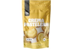 Azucren, Crema Pastelera en Polvo, Perfecta para Rellenos, Hojaldres, Tartas, Fácil de Usar, Solo Añadir Agua, 500 Gramos de Agua por 200 Gramos de Producto, 1 Kilo