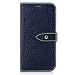 Produktbild Samsung Galaxy A3 2017 Hülle, Chreey Premium Krokodil Leder Wallet Tasche Metall Schnalle Flip Cover Stilvoll Handyhülle Schutz Case [Marineblau]