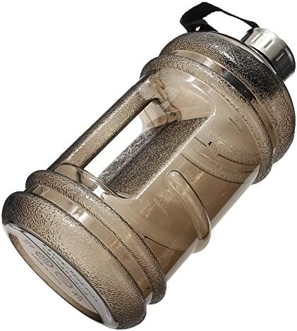2.2 Litre Premium Quality Water Bottle, Extra Strong and Durable, BPA Free, Stainless Steel Cap with Silicon Seal - Drinking Container Jug for Gym, Pre Workout, Weight Loss, Bodybuilding, Outdoor Sport, Hiking and Office (Gray)