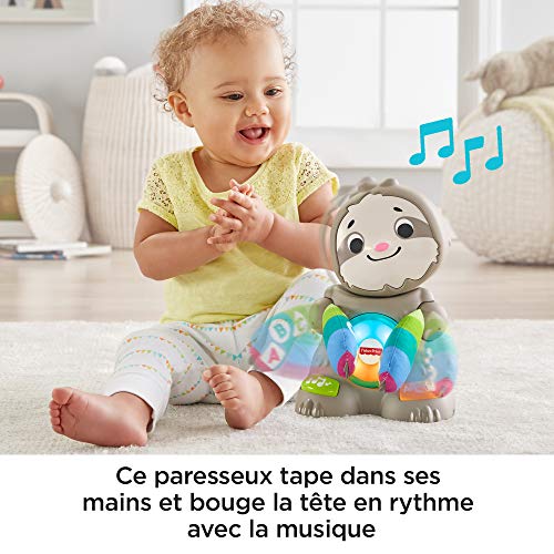 Fisher-Price Linkimals Matthieu le Paresseux, jouet bébé interactif d'apprentissage, sons et lumières, version française, 9 mois et plus, GHY89 – Image 5